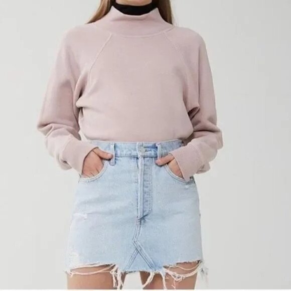 Agolde Quinn High Rise Skirt in Vega - Picture 4 of 16